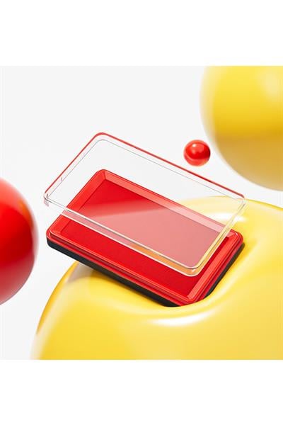 Kırmızı Mürekkepli Baskı Pedi Istampa Ofis Boyu 117 x 66mm Su Bazlı 