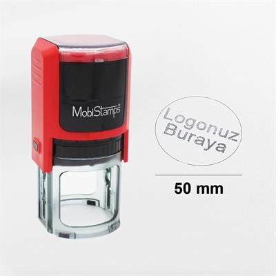 Kişiye Özel - Kitap Mühürü Kendinden Mürekkepli Otomatik Kaşe 50 mm Çap