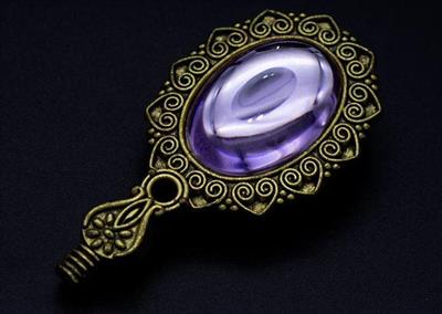 Kraliyet Lavanta Taşlı Döküm Metal Mum Mühürü Sapı Antik Gold