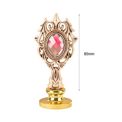 Kraliyet Pembe Taşlı Döküm Metal Mum Mühürü Sapı Rose Gold