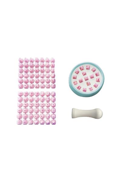 Kurabiye Bisküvi Hamur Dairesel 3D Baskı Harf Rakam Damga Seti