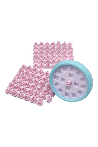 Kurabiye Bisküvi Hamur Dairesel 3D Baskı Harf Rakam Damga Seti