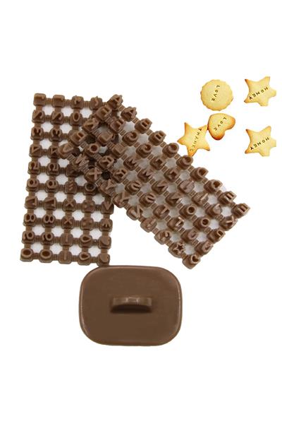 Kurabiye Bisküvi Hamur Kil Seramik 3D Baskı Alfabe Yazı Damga Seti