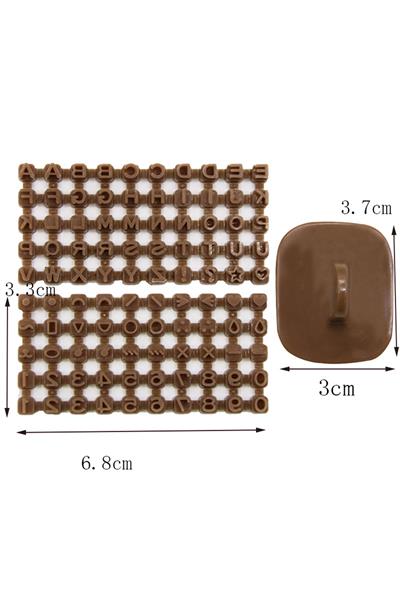 Kurabiye Bisküvi Hamur Kil Seramik 3D Baskı Alfabe Yazı Damga Seti