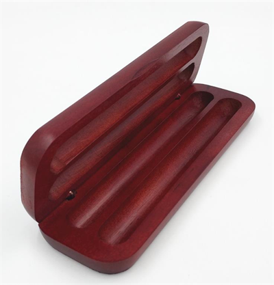 Maun Ağacı 2 Gözlü Boş Kalem Kutusu Lüks Kalemler İçin Hediyelik