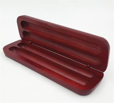 Maun Ağacı 2 Gözlü Boş Kalem Kutusu Lüks Kalemler İçin Hediyelik