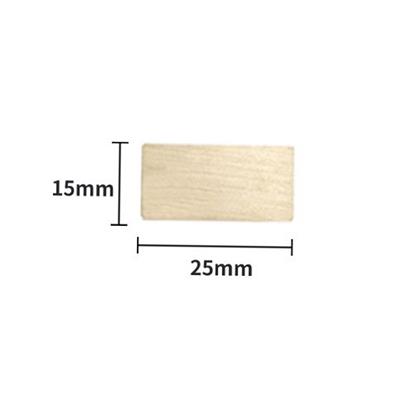 Mührü Mumu Damga 15 mm Dikdörtgen Boş Pirinç Kafa + Ahşap Sap