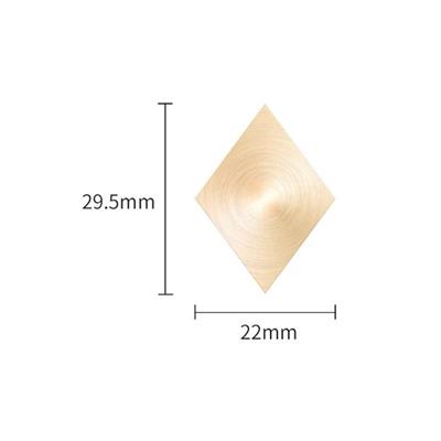 Mühür Mumu Baklava 29.5x22 mm Baklava Boş Pirinç Kafa + Ahşap Sap