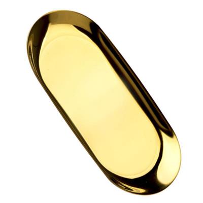Mühür Mumu Çalışma Tepsisi Paslanmaz Çelik Oval 17,9x8,5cm