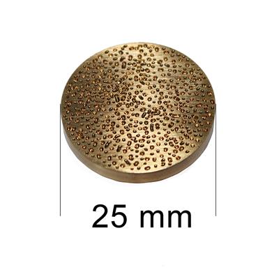 Mühür Mumu Damga 25 mm Yuvarlak Kumlu Boş Pirinç Kafa + Ahşap Sap 