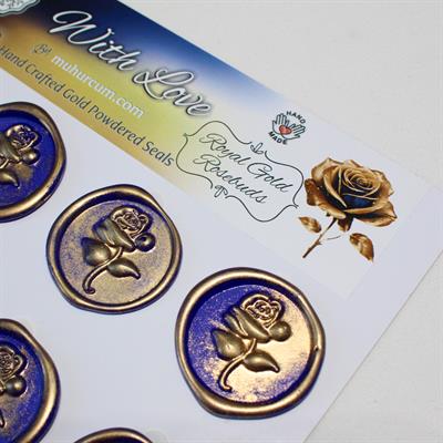 Mühürcüm Royal Buds Rosebuds 12 Adet 3D Hazır Kendinden Yapışkanlı Sticker Mühür RM2103