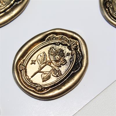 Mühürcüm Black Gold Rose 12 Adet 3D Hazır Kendinden Yapışkanlı Sticker Mühür RM2109