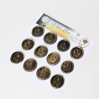 Mühürcüm Black Gold Rosebuds  12 Adet 3D Hazır Kendinden Yapışkanlı Sticker Mühür RM2110