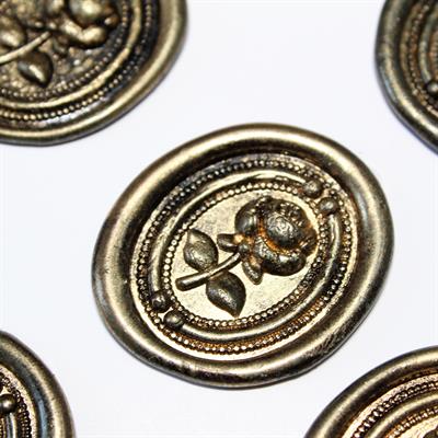 Mühürcüm Black Gold Rosebuds  12 Adet 3D Hazır Kendinden Yapışkanlı Sticker Mühür RM2110