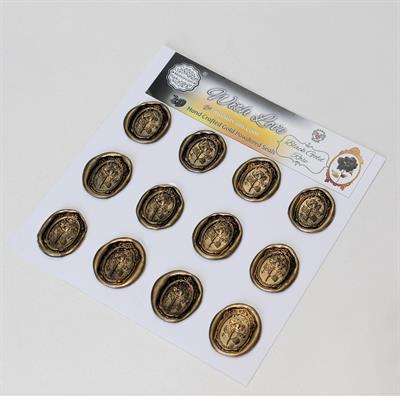 Mühürcüm Black Gold Rose 12 Adet 3D Hazır Kendinden Yapışkanlı Sticker Mühür RM2109
