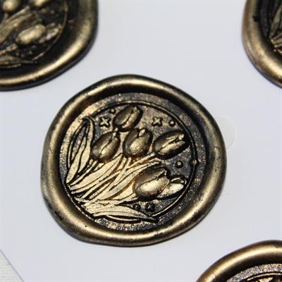 Mühürcüm Antique Tulips 12 Adet 3D Hazır Kendinden Yapışkanlı Sticker Mühür RM2108