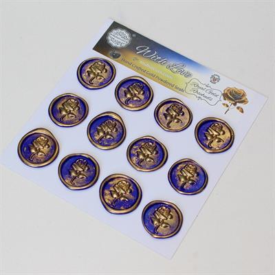 Mühürcüm Royal Buds Rosebuds 12 Adet 3D Hazır Kendinden Yapışkanlı Sticker Mühür RM2103