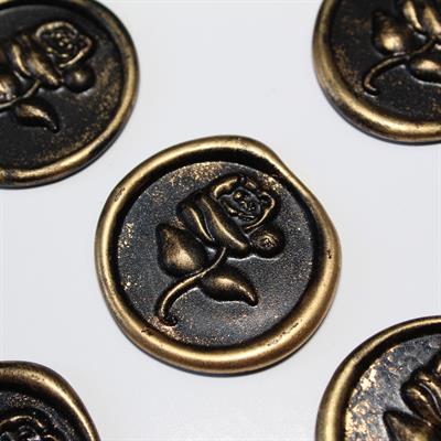 Mühürcüm Antique Rosebuds 12 Adet 3D Hazır Kendinden Yapışkanlı Sticker Mühür RM2105