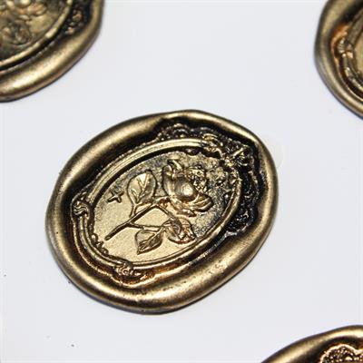 Mühürcüm Black Gold Rose 12 Adet 3D Hazır Kendinden Yapışkanlı Sticker Mühür RM2109