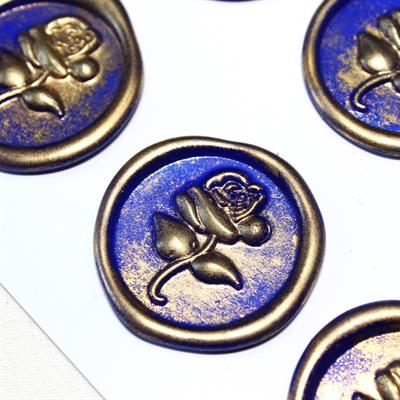 Mühürcüm Royal Buds Rosebuds 12 Adet 3D Hazır Kendinden Yapışkanlı Sticker Mühür RM2103