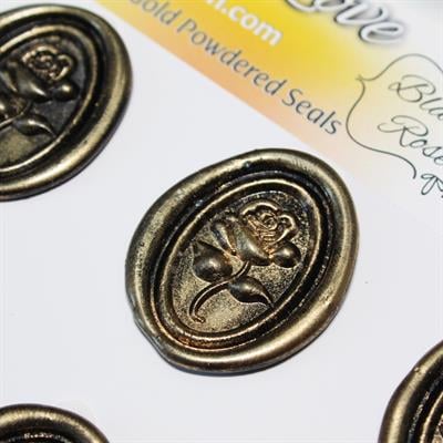 Mühürcüm Black Gold Rosebuds 12 Adet 3D Hazır Kendinden Yapışkanlı Sticker Mühür RM2106