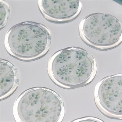 Mühürcüm 12 Adet Hazır Kendinden Yapışkanlı Okaliptüs Sticker Mühür KYSM106