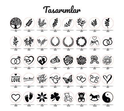 Mühürcüm 12 Adet Hazır Kendinden Yapışkanlı Mühür KYHM100