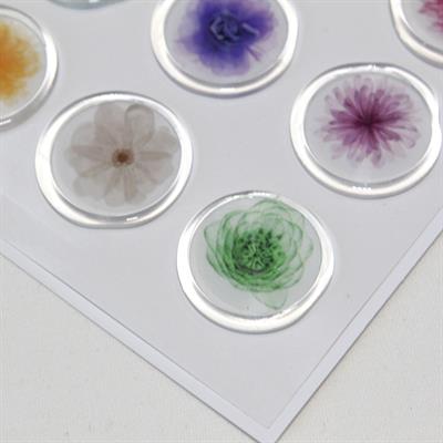 Mühürcüm 12 Adet Hazır Kendinden Yapışkanlı Parlak Sulu Boya Sticker Mühür KYSM103