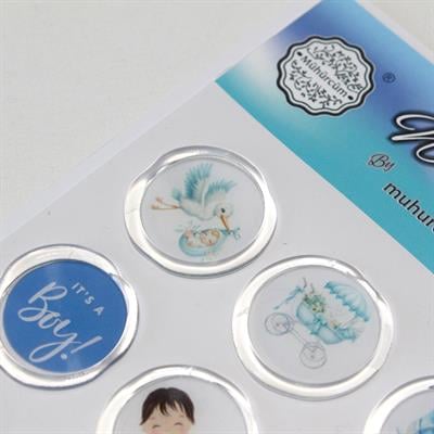 Mühürcüm 12 Adet Hazır Kendinden Yapışkanlı Hoş Geldin Bebek Sticker Mühür KYSM102