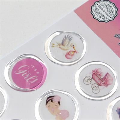 Mühürcüm 12 Adet Hazır Kendinden Yapışkanlı Hoş Geldin Bebek Sticker Mühür KYSM101