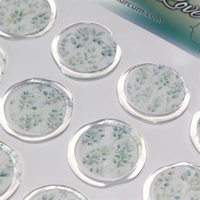 Mühürcüm 12 Adet Hazır Kendinden Yapışkanlı Okaliptüs Sticker Mühür KYSM106