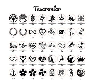 Mühürcüm 12 Adet Hazır Kendinden Yapışkanlı Mühür KYHM100