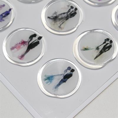 Mühürcüm 12 Adet Hazır Kendinden Yapışkanlı Davetiye Sticker Mühür KYSM104