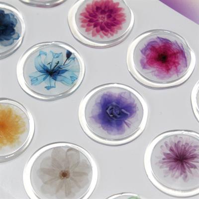 Mühürcüm 12 Adet Hazır Kendinden Yapışkanlı Parlak Sulu Boya Sticker Mühür KYSM103