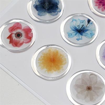 Mühürcüm 12 Adet Hazır Kendinden Yapışkanlı Parlak Sulu Boya Sticker Mühür KYSM103