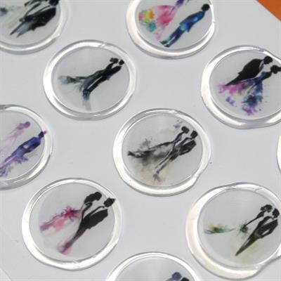 Mühürcüm 12 Adet Hazır Kendinden Yapışkanlı Davetiye Sticker Mühür KYSM104