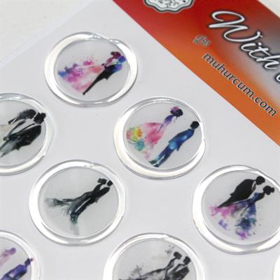 Mühürcüm 12 Adet Hazır Kendinden Yapışkanlı Davetiye Sticker Mühür KYSM104