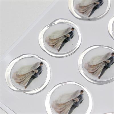 Mühürcüm 12 Adet Hazır Kendinden Yapışkanlı Düğün Davetiye Sticker Mühür KYSM110