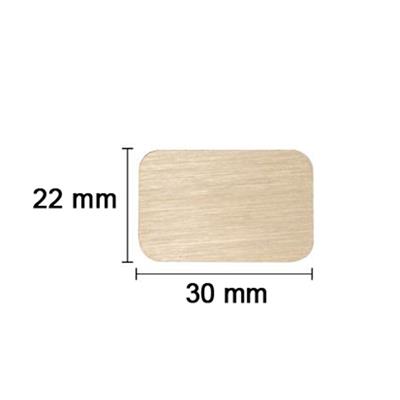 Mühürcüm Mühür Mumu Damga Yumuşak Kenar Dikdörtgen Kumlu Boş Pirinç Kafa + Ahşap Sap