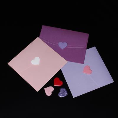 Mühürcüm Renk Kırmızı Kalp  12 Adet Hazır Kendinden Yapışkanlı Sticker Mühür RM2119