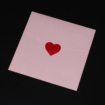 Mühürcüm Renk Kırmızı Kalp  12 Adet Hazır Kendinden Yapışkanlı Sticker Mühür RM2119