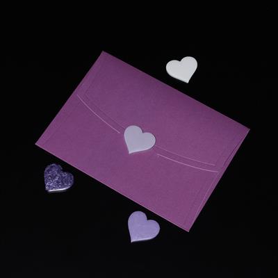 Mühürcüm Renk Mor Kalp  12 Adet Hazır Kendinden Yapışkanlı Sticker Mühür RM2120