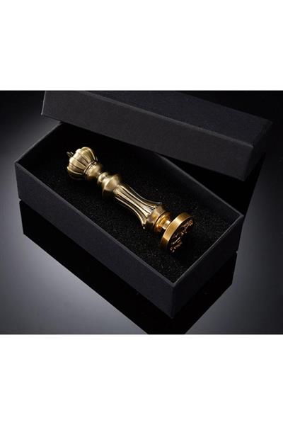 Mum Mühür Damga Kolu Premium Metal Kraliyet Tacı Antik Bronz