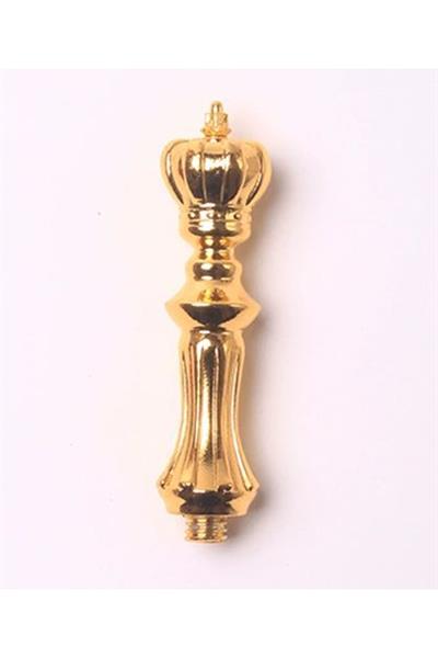 Mum Mühür Damga Kolu Premium Metal Kraliyet Tacı Parlak Altın