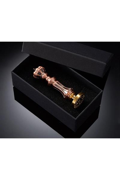 Mum Mühür Damga Kolu Premium Metal Kraliyet Tacı Antik Bakır