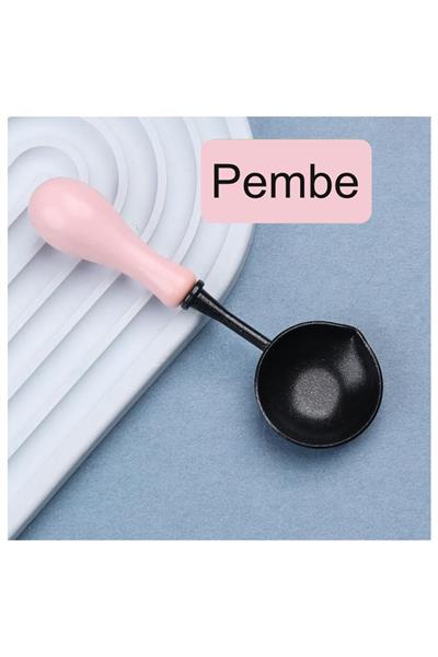 Mum Mühürü Eritme Kaşığı Yapışmaz Teflon  Kolay Temizlik Renkli Sap 