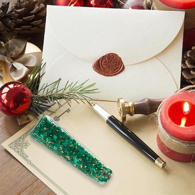 Mum Mühürü Sapı ABS Reçine El Yapımı Simli Yeşil M8 Dişli