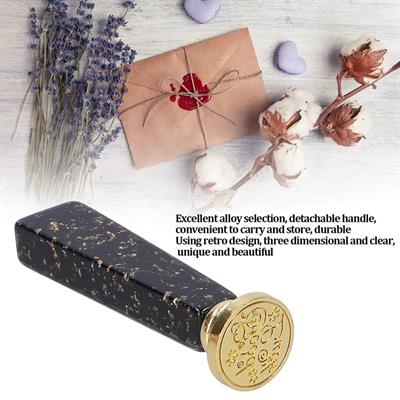 Mum Mühürü Sapı ABS Reçine El Yapımı Simli Siyah M8 Dişli