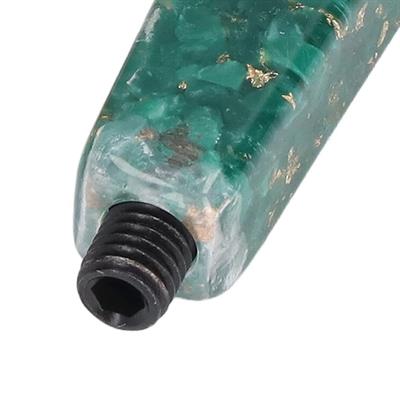 Mum Mühürü Sapı ABS Reçine El Yapımı Simli Yeşil M8 Dişli