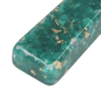 Mum Mühürü Sapı ABS Reçine El Yapımı Simli Yeşil M8 Dişli